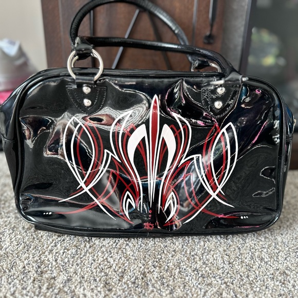 Personalized pinstriped Lux DeVille purse - Picture 3 of 4